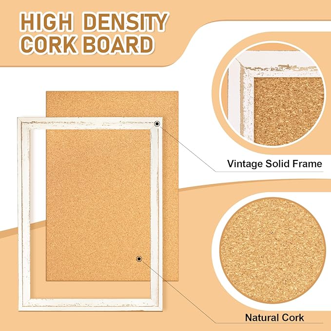 DOLLAR BOSS White Cork Board for Wall