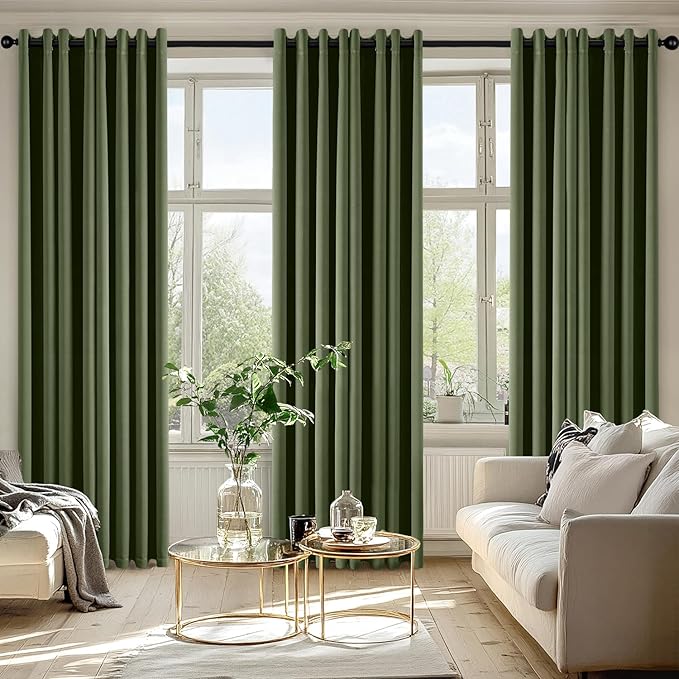 MIULEE Blackout Curtains for Bedroom Living Room 2 Panels, Thermal Insulated