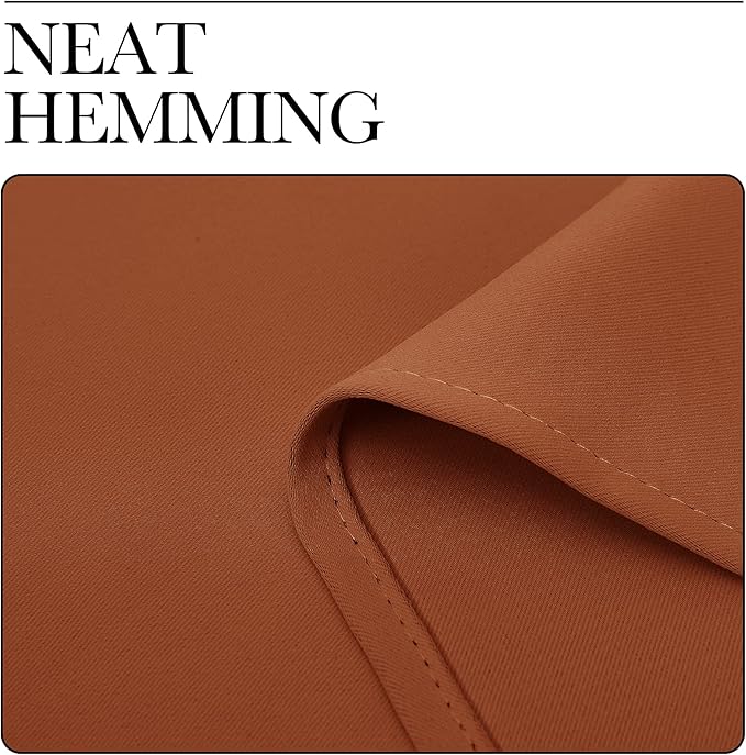 NICETOWN RV Blackout Curtains for Camper Windows, Burnt Orange, Kitchen Curtains