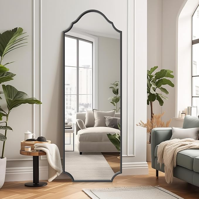 WallBeyond Arched Full Length Mirror Wall Mounted, Living Room, Hanging or