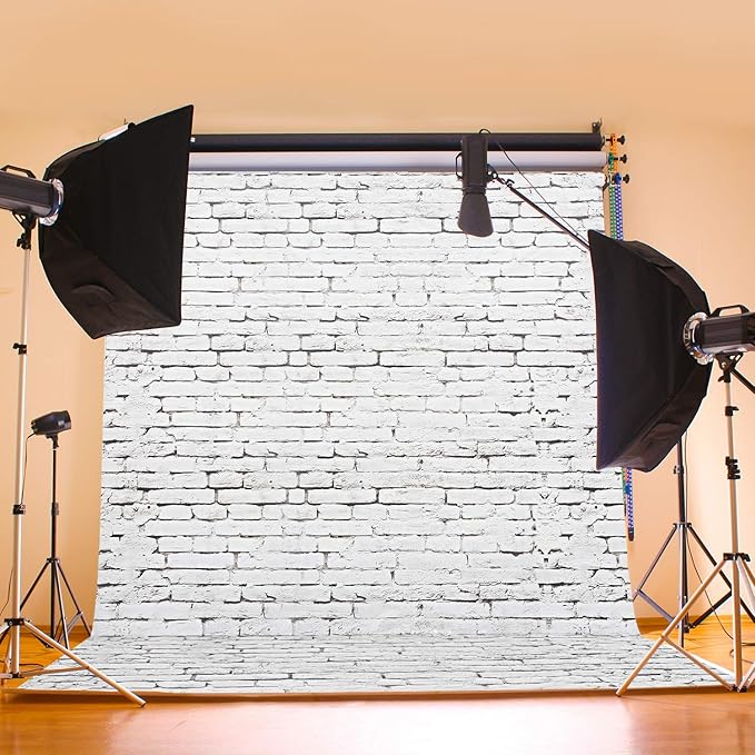 Chuangdi 2pcs 4.5 x 9 Feet Brick Wallpaper Peel and Stick Backdrop Tablecloth