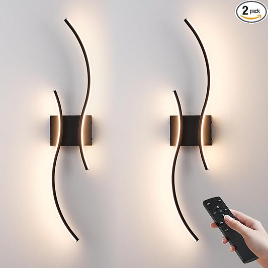 Battery Operated Wall Sconces Set of Two