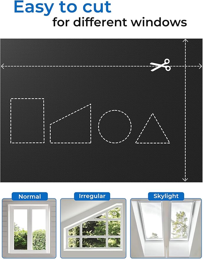 Sumobaby Blackout Curtains for Bedroom Portable 35"x72", No Drill Blackout