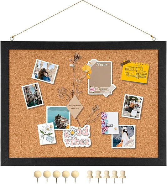 DOLLAR BOSS Cork Bulletin Board 1-Pack 16''X 12'' Double-Sided Cork Boards