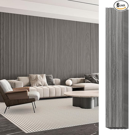 Art3d 6-Piece Wood Slat Panels for Stylish Interior Decor and Ceiling Decoration