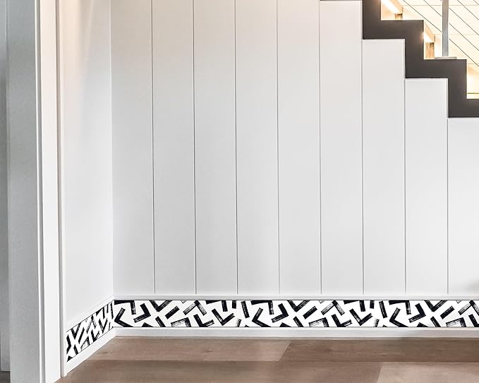 FLFK Black and White Design Wallpaper Border