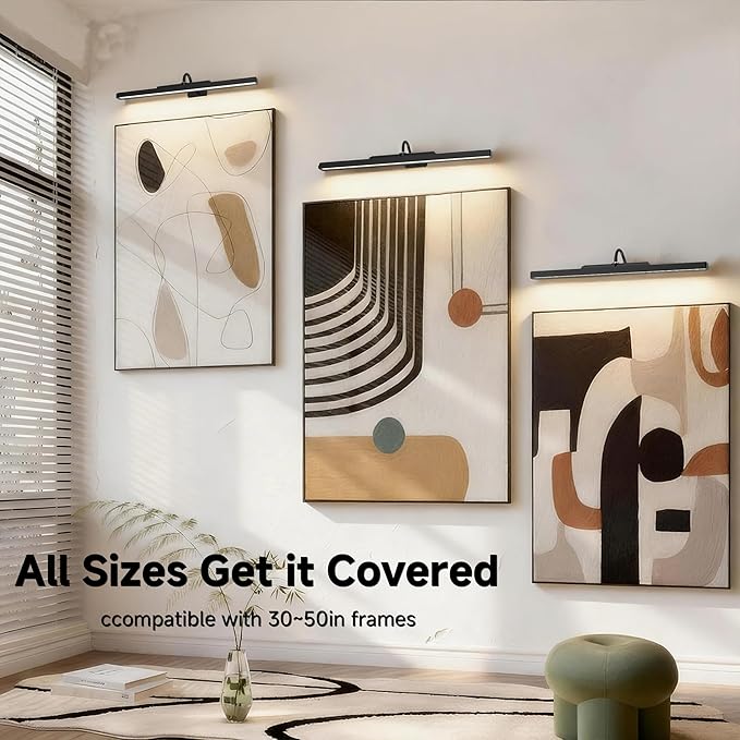 2 Pack Lights for Pictures on Wall Black