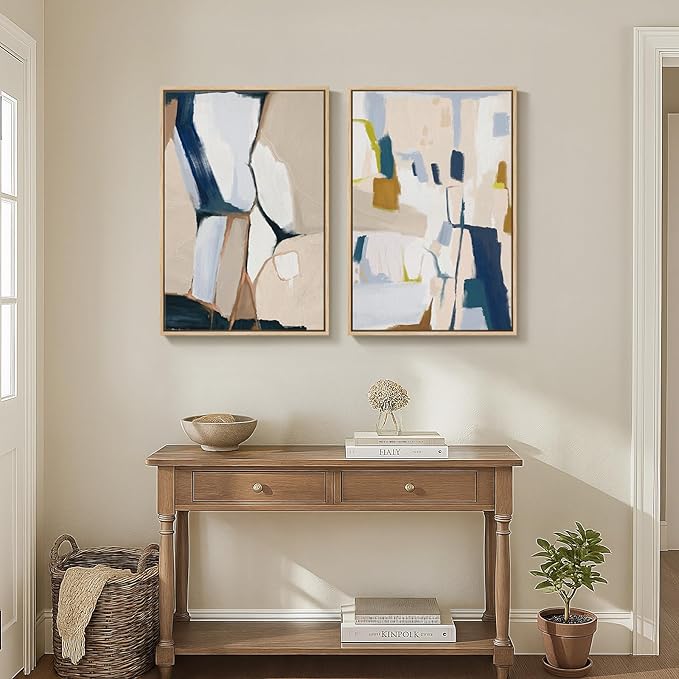 Framed Neutral Abstract Wall Art