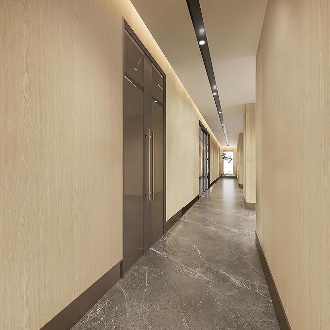 BOMENG White Oak Wood Contact Paper Peel and Stick Light Oak Wallpaper