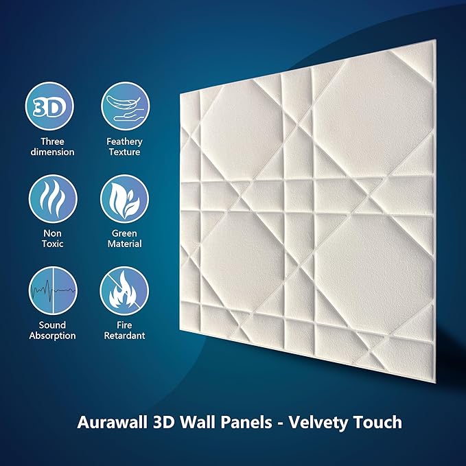 Velvet 3d wall panels for Interior wall Decor peel and stick, Soundproof