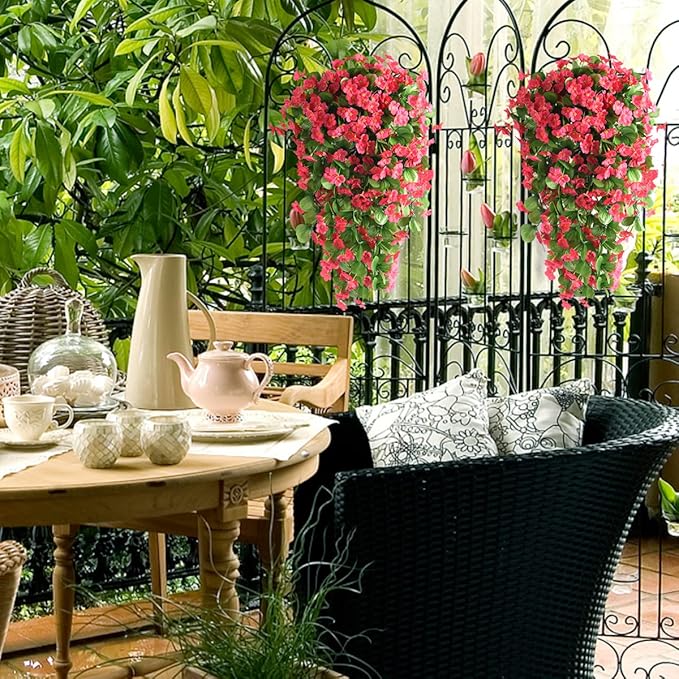 ZFProcess Artificial Fake Hanging Flowers Plants