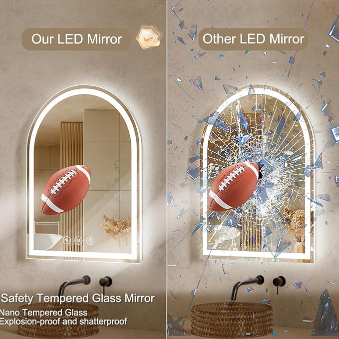 Arched LED Bathroom Mirrors