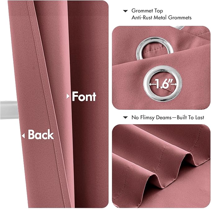 MIULEE Blackout Curtains for Bedroom Living Room 2 Panels, Thermal Insulated