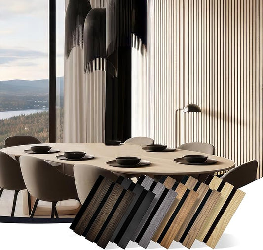 RITOLLO Wood Panels for Wall 4.92"×7.68" Acoustic Panels for Interior Wall Decor
