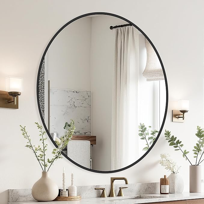 Black Bathroom Mirrors for Wall