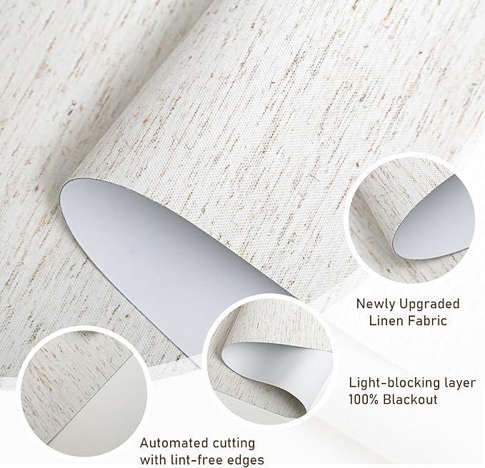 AOSKY Linen Roller Blinds Shades