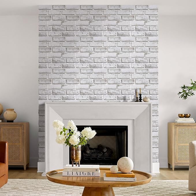 COMSTICKC 3D Faux Brick Wall Panel Peel and Stick, Small Size, Ultra-Light PVC
