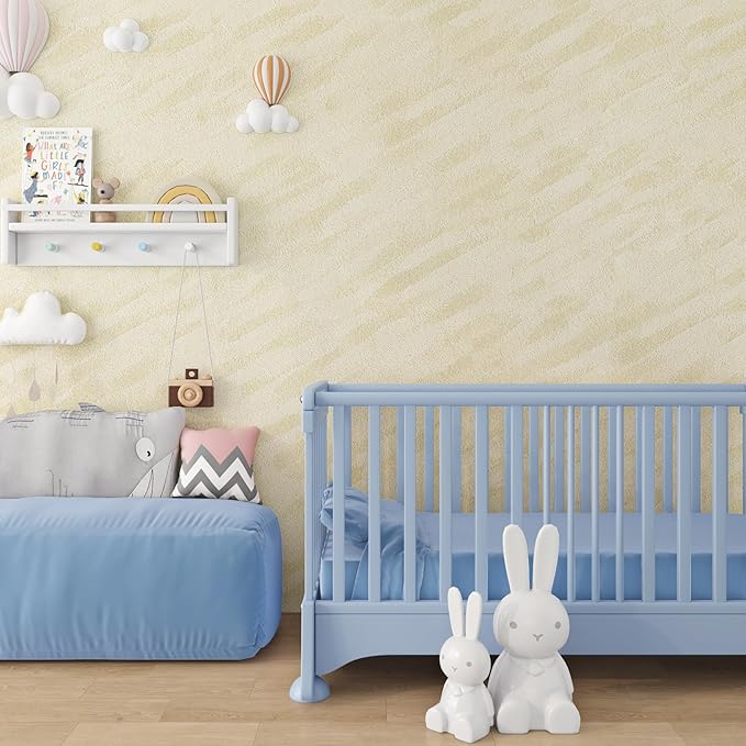 ReWallpaper Beige Velvet Wallpaper Peel and Stick Luxury Soft Velvet Flocked
