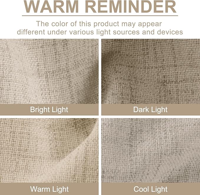 100% Blackout Shield Linen Blackout Curtains