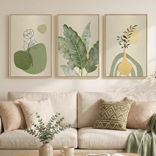 Framed Botanical Modern Wall Art
