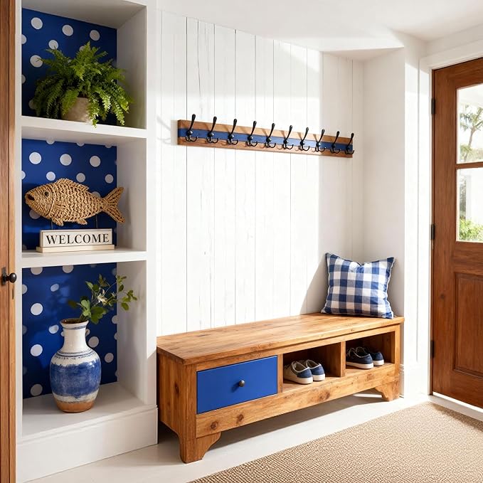 SKOLOO Rustic Wall Mounted Coat Rack