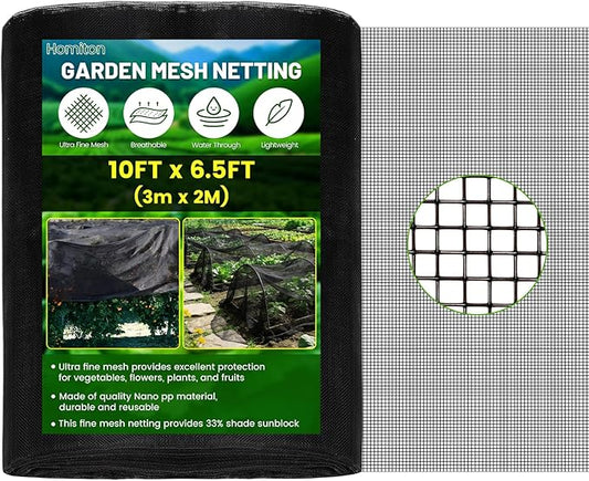 Stronger Garden Mesh Netting,10 x 6.5 FT Ultra Fine Nano PP Plant Covers, Small Animals Bird Net Barrier Screen for Vegetables Plants Fruits Flowers Protection, Shading Rate 33%