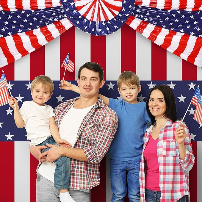 Kochorie 100 Ft x 54 Inch 4th of July Tablecloth Roll in Slide Cutter Box