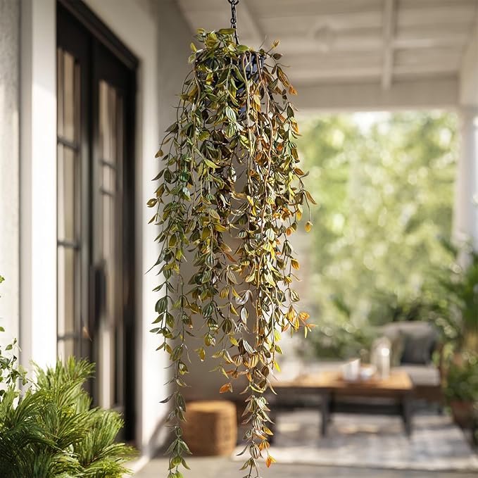 Artificial Hanging Plant 2 Pcs Faux Plant Ivy Vine Faux Eucalyptus Vines Fake