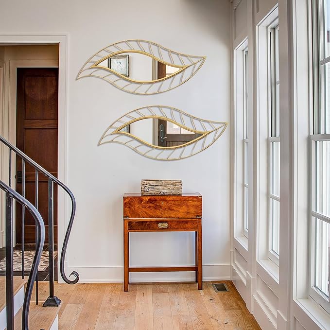 ironsmithn Leaf Teardrop Mirror