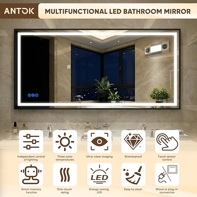 Antok 60X30 LED Bathroom Mirror