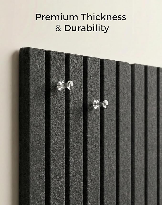 Aothia 12-Pack Felt Bulletin Board Tiles 48"x36", Modular Pin Board