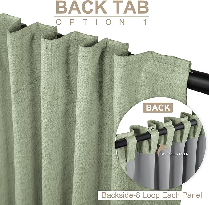 100% Blackout Shield Linen Blackout Curtains