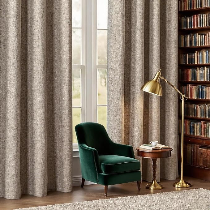 IGEMAEVE Blackout Curtains 84 Inch Length 2 Panels Set, 100% Black Out Curtains
