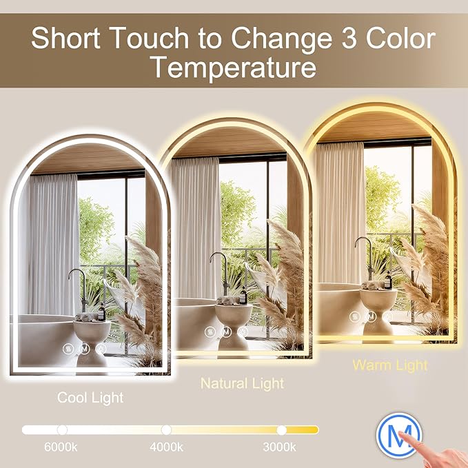 Arched LED Bathroom Mirrors