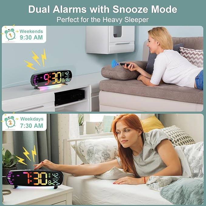 ANALOI Digital Wall Clock, 14.4 Inch Large Display Digital Wall Clock
