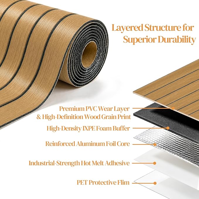 VEELIKE Honey Teak Wood Slat Wall Panels Peel and Stick 3D Wooden Panels Wall