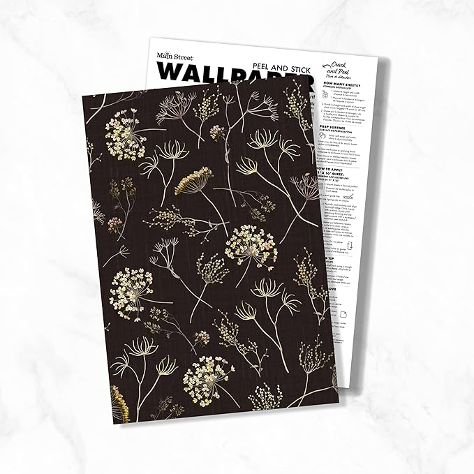 Main Street Peel and Stick Wallpaper Eco-Friendly Sheets 12 Pack, 11 X 16 Inch