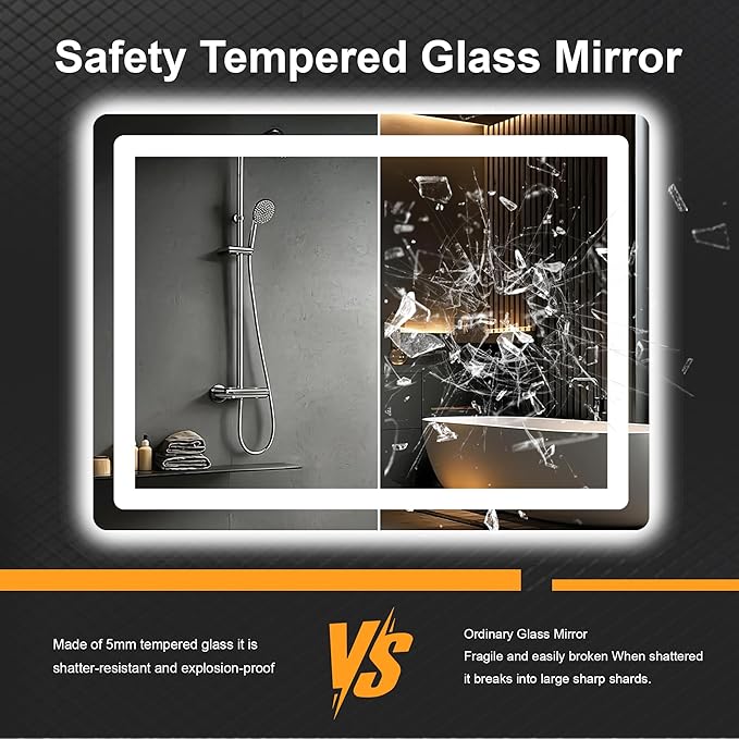 AMOISE LED Bathroom Vanity Mirror