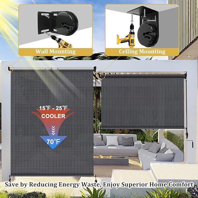 Shade&Beyond Outdoor Roller Shades
