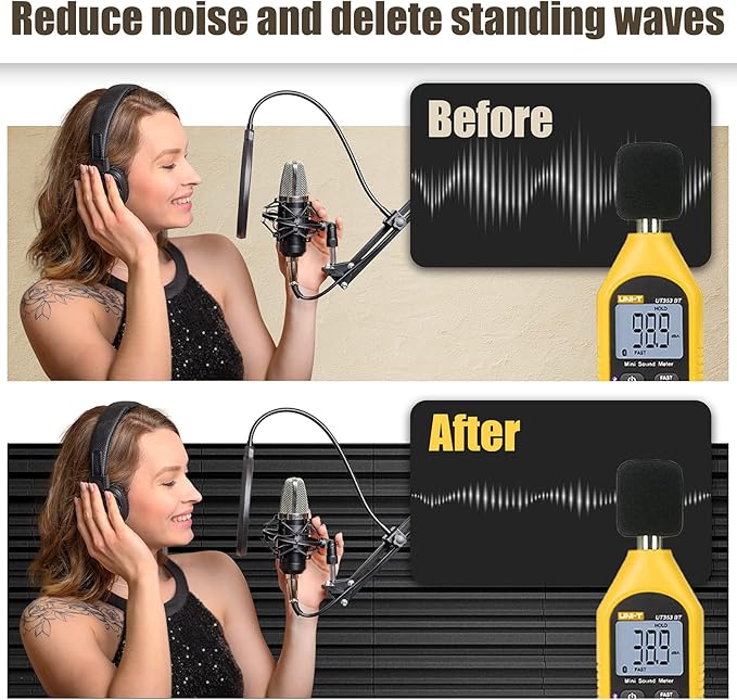 48 Pack Sound Proof Foam Panels, Decorative Soundproof Wall Panels Sound