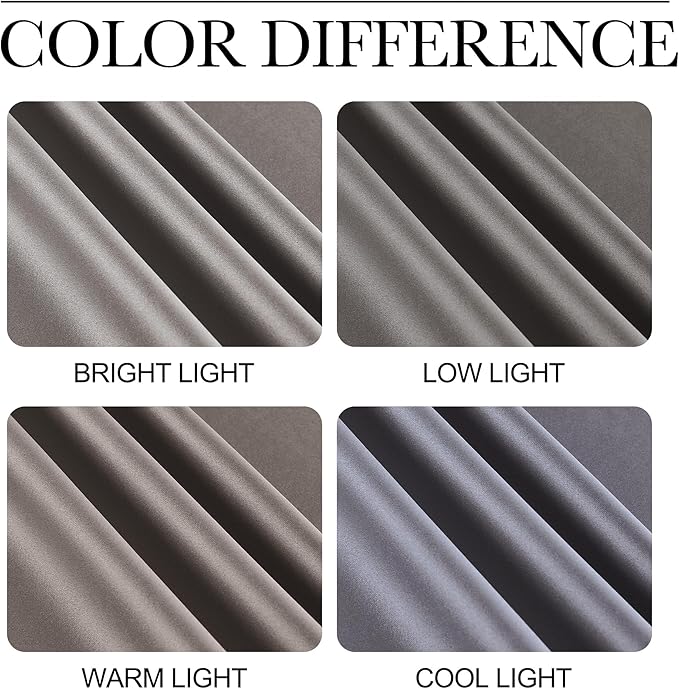 NICETOWN Room Darkening Cafe Satin Curtains