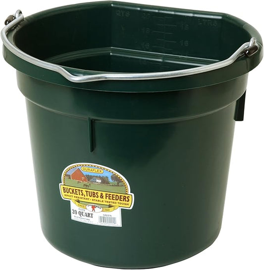DuraFlex Flat Back Bucket 20 Qt Green