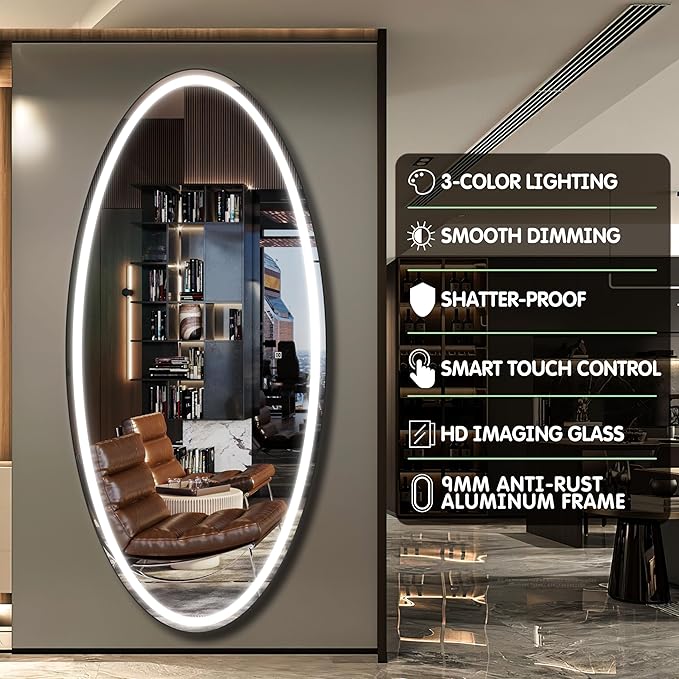 FENNIO 70" x 36" Large Wall Mounted Mirror