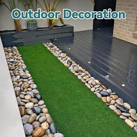 20lbs River Rocks, 2-3 Inch Plant Rocks for Pots Indoor, Decorative Garden Rocks Outdoor Landscaping, Polished Natural Stone for Walkways, Yard, Vases, Crafts