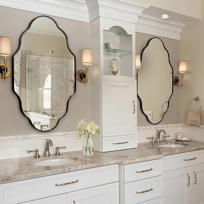 Scalloped Mirror for Bathroom