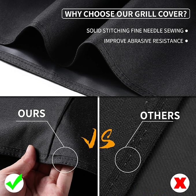 Grill Cover for Weber Charcoal Kettle, 22 Inch BBQ Grill Covers, Heavy Duty Waterproof Barbecue Accessories