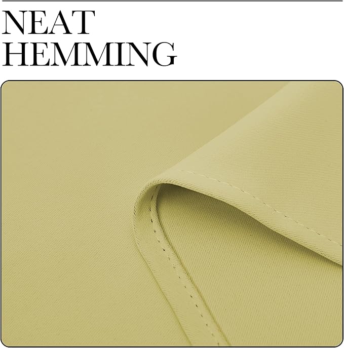 NICETOWN Kitchen Curtains, Short Blackout Drapes, Paler Yellow, Thermal