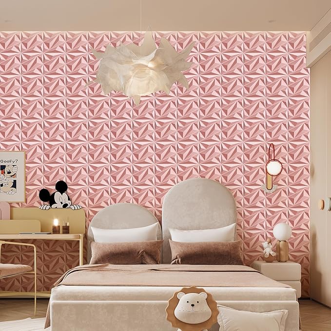 Heikki 30 Pack 3D Wall Panel for Interior Wall Décor, PVC Flower Textured Wall