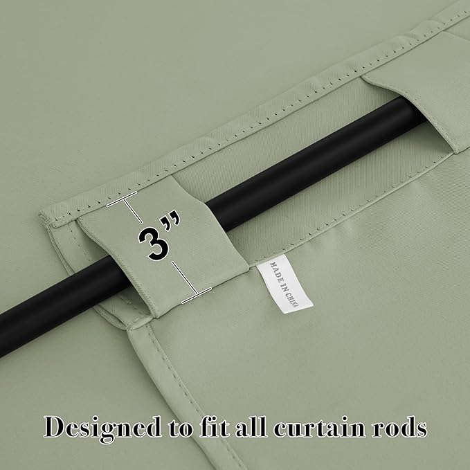 RYB HOME Blackout Curtains for Living Room, Privacy Thermal Insulating Window
