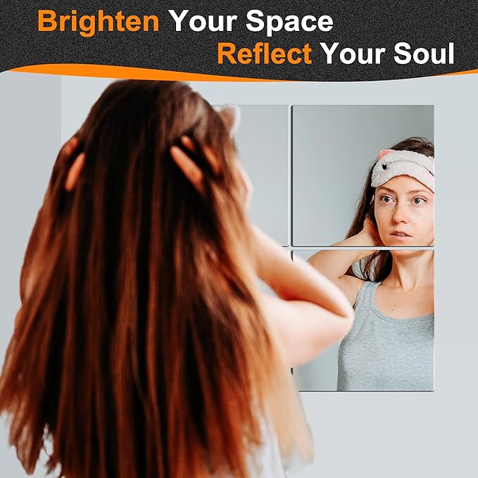 Delma Home Gym Mirrors, Square Large Wall Mirror